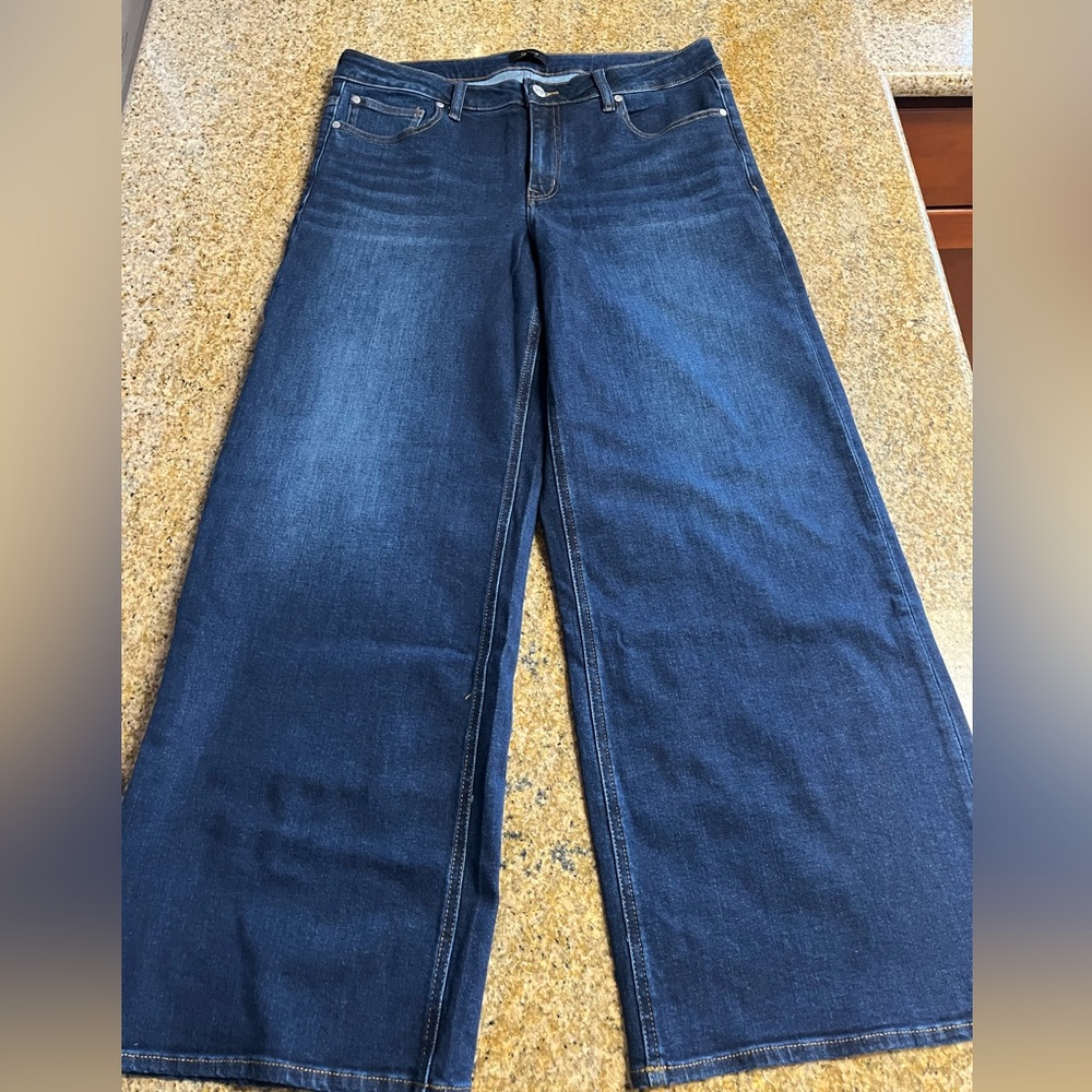 Quince Dark Blue Wide Leg Jeans